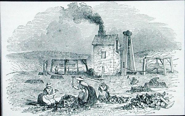 Cassage et tri des minerais de cuivre de 