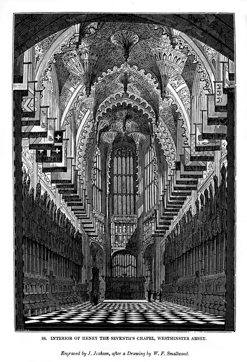 Intérieur de la chapelle Henry VII, Abbaye de Westminster, 1843 - J. Jackson