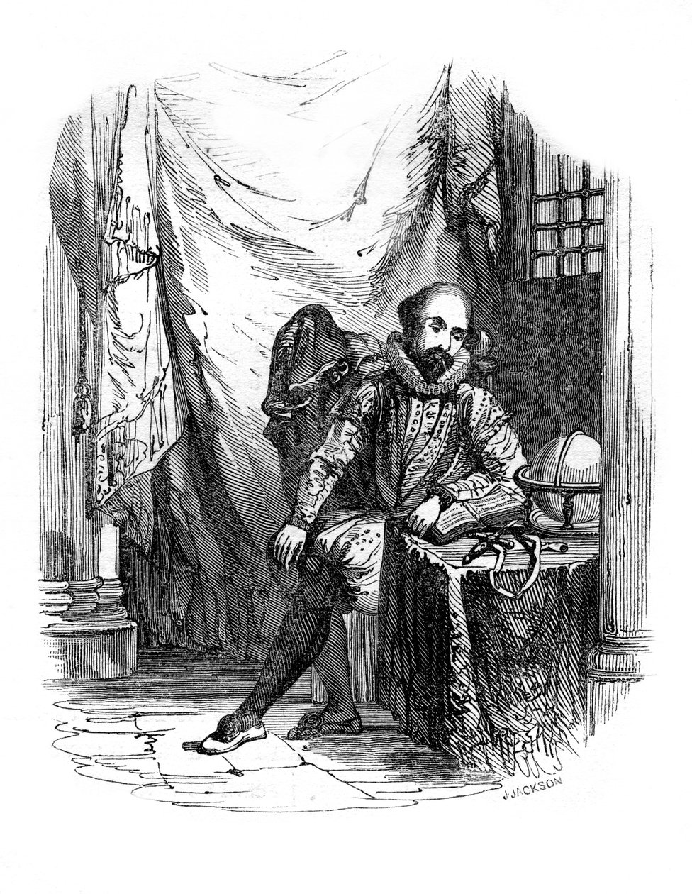 Sir Walter Raleigh dans la Tour de Londres, 1603-1616 - J. Jackson