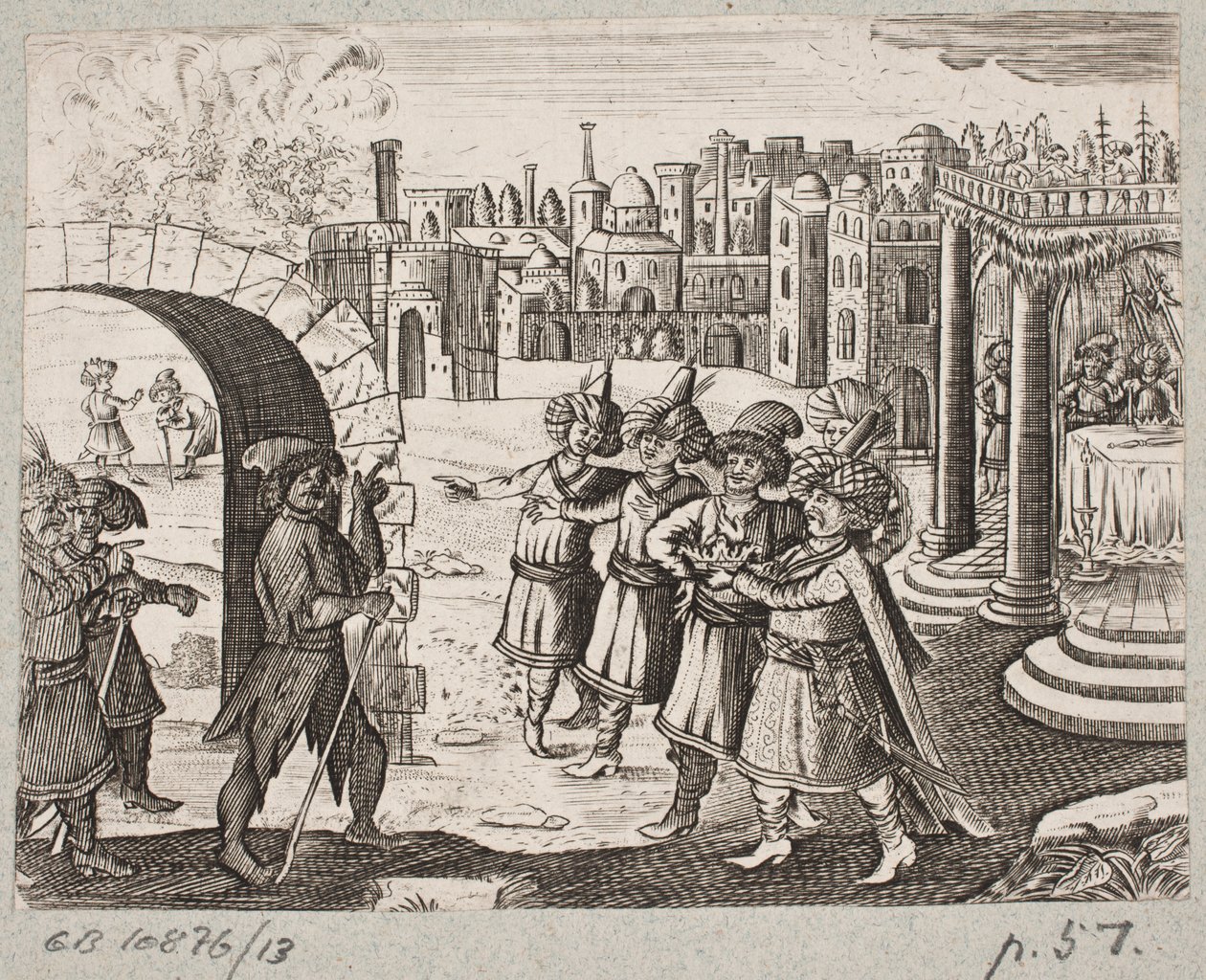 Illustration de Adam Olearius, “Persianischer Rosenthal von einem Sinnreichen Poeten Schich Saadi [...]”, Schleswig 1660 - J. Muller