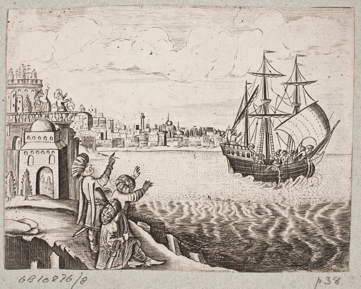 Illustration pour Adam Olearius, "Persianischer Rosenthal von einem Sinnreichen Poeten Schich Saadi [...]", Schleswig 1660 - J. Muller