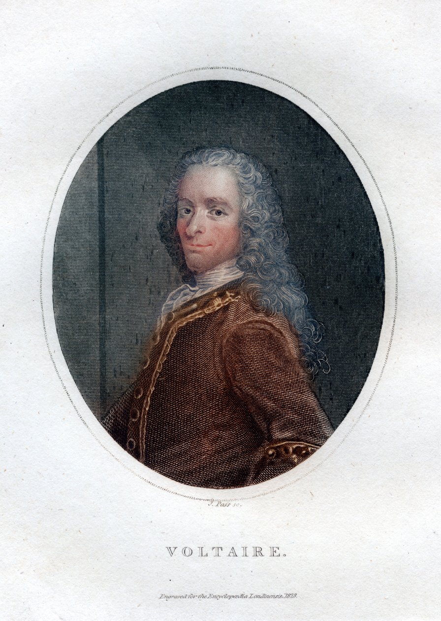 François Marie Arouet Voltaire, écrivain et satiriste français du XVIIIe siècle - J. Pass