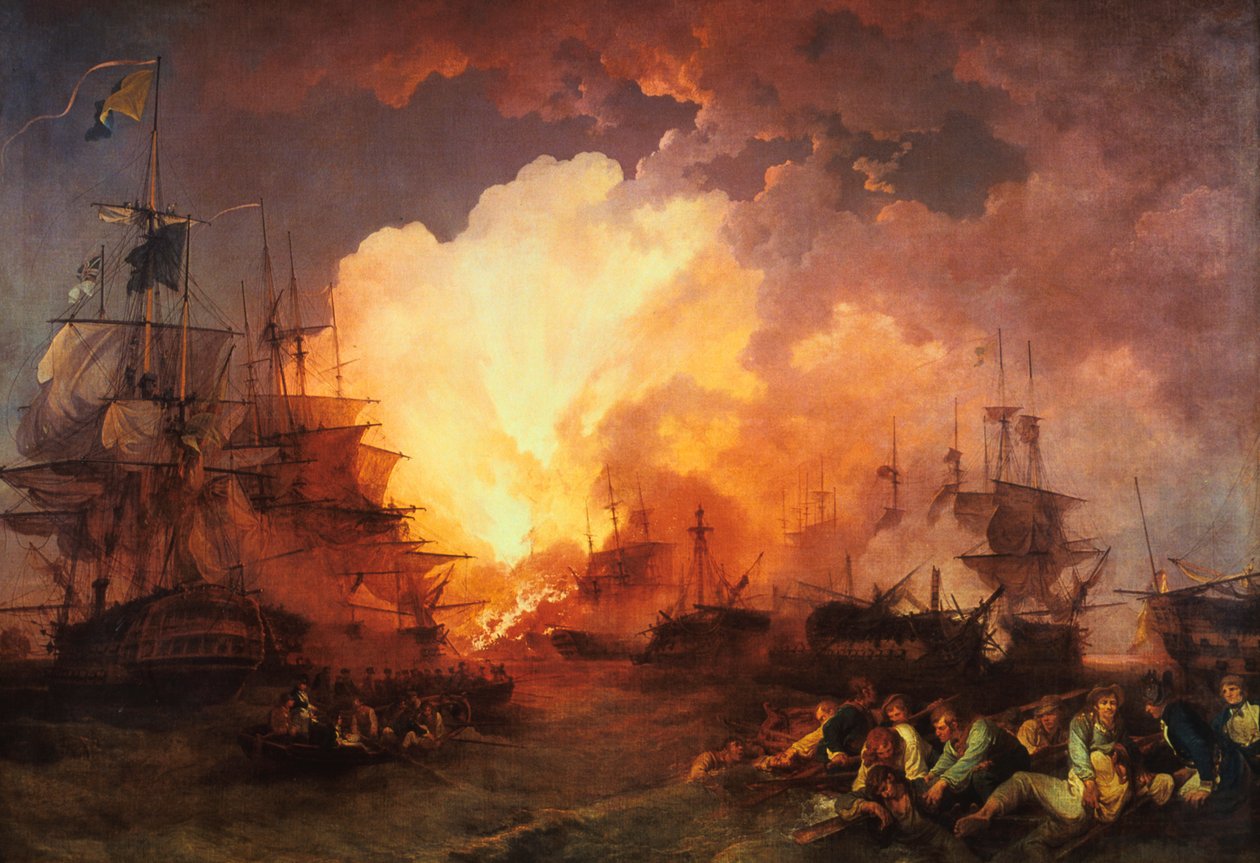 La bataille du Nil, août 1798 - J Philippe de Loutherbough