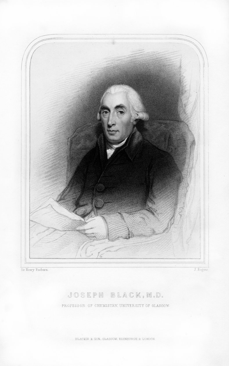 Joseph Black, physicien et chimiste écossais, 1870 - J. Rogers
