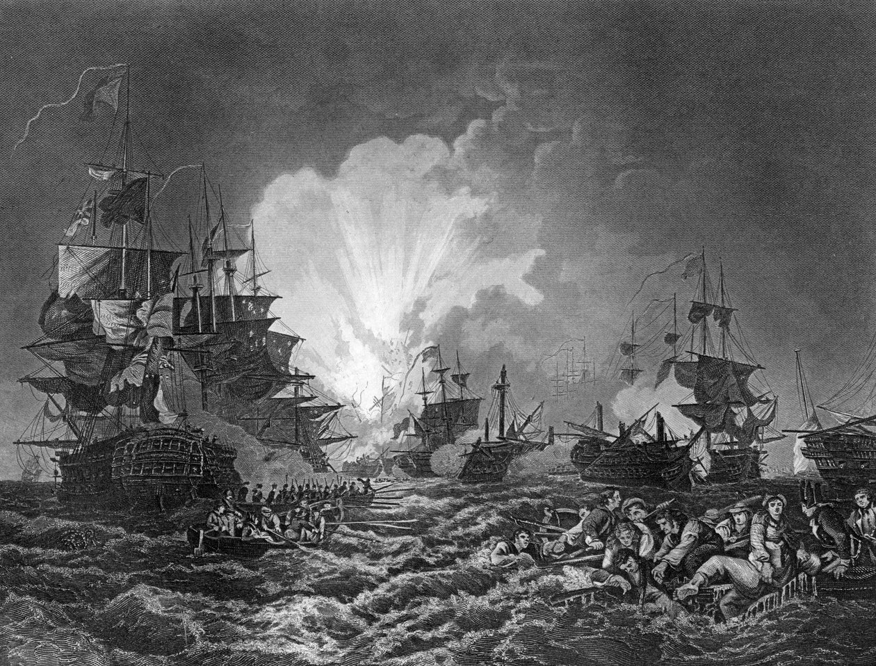 La Bataille du Nil, Égypte, 1er août 1798 - J. Rogers