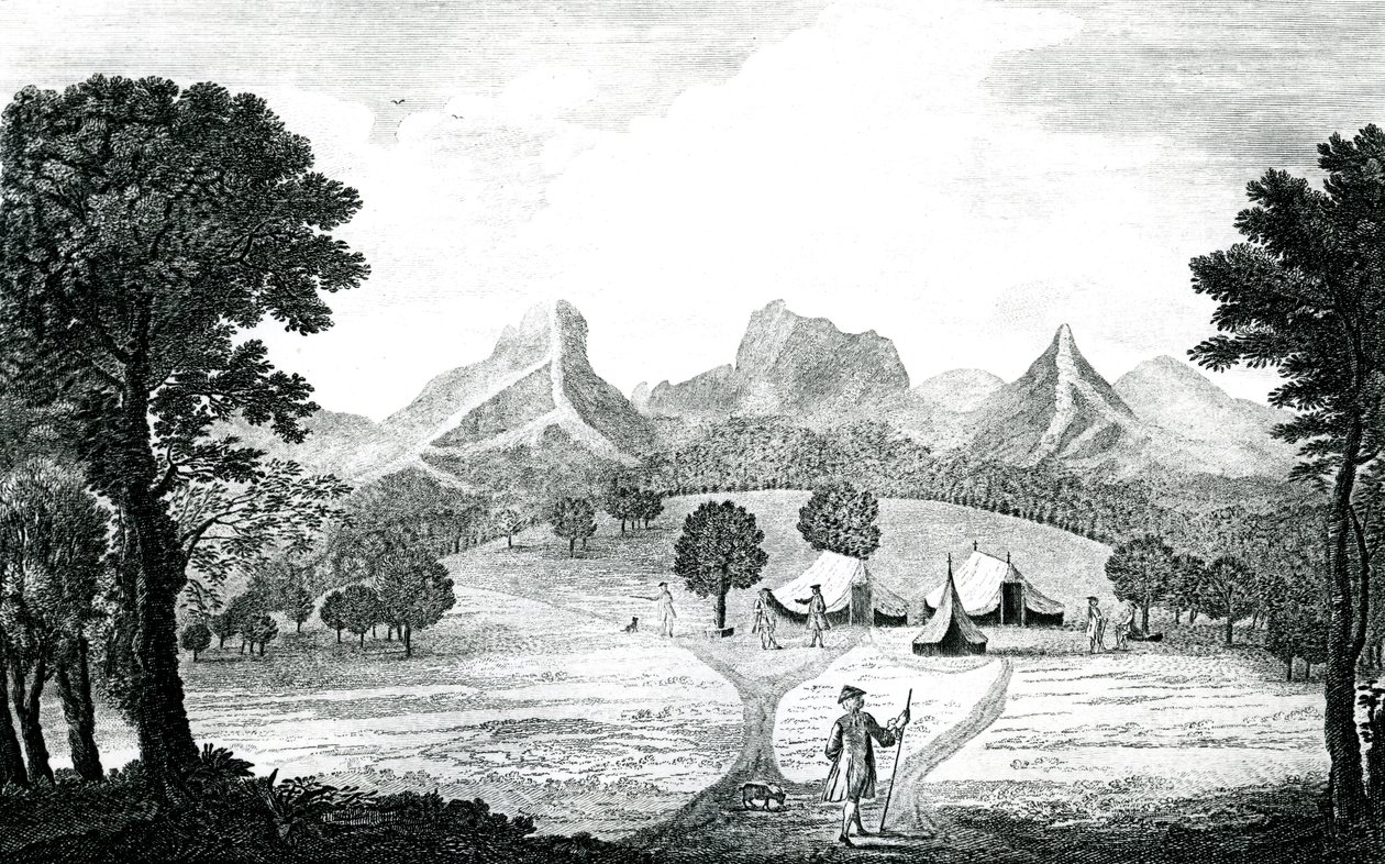 Vue de la tente du commodore sur l