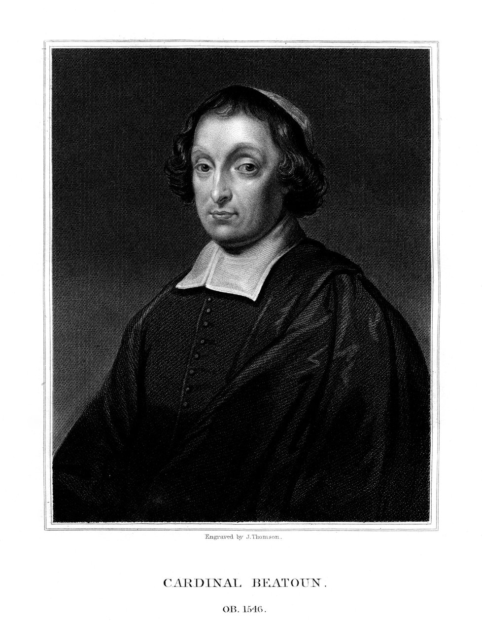 Cardinal David Beaton, archevêque de St Andrews, 1825 - J. Thomson