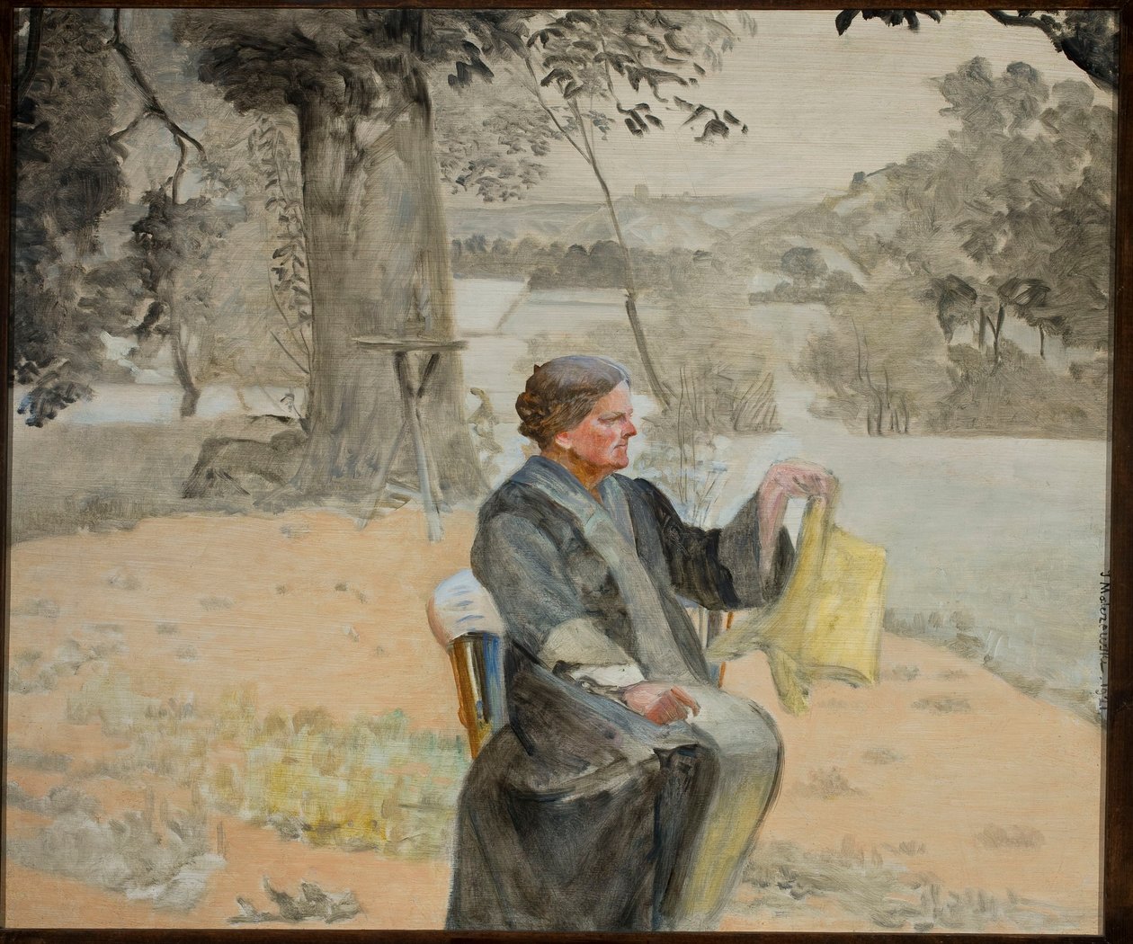 Portrait de sœur Hélène dans le jardin - Jacek Malczewski