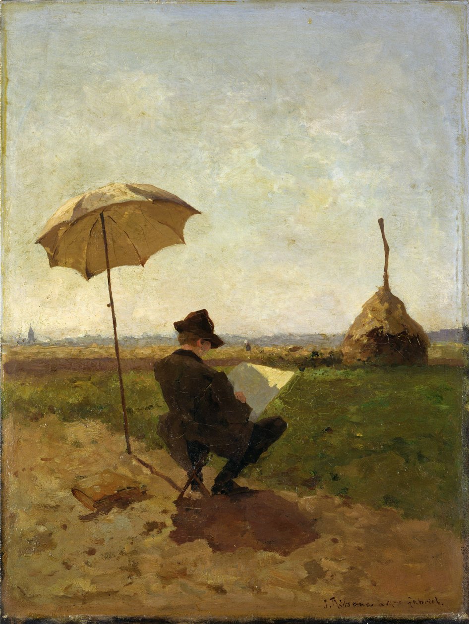 Le peintre P.J.C. Gabriel (1828-1903) - Jacob Coenraad Ritsema
