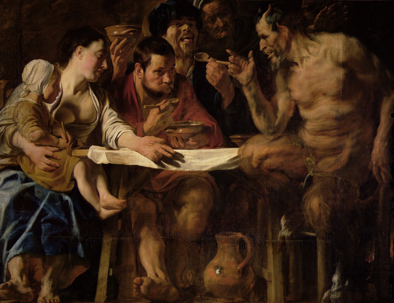 Satyre et Paysan, 1620 - Jacob Jordaens