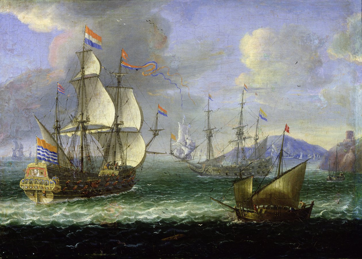Paysage marin | Jacob Knyff | Estampe d'art