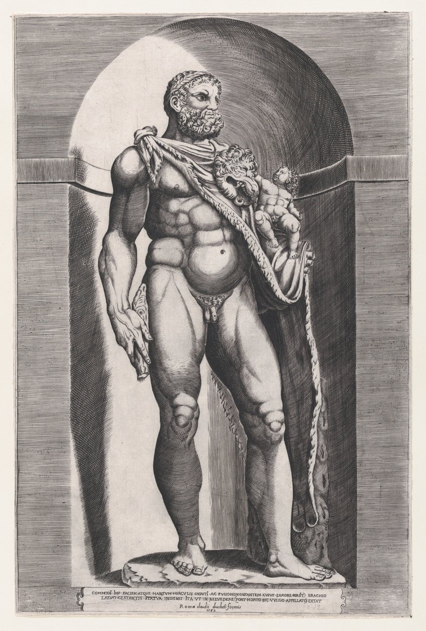Speculum Romanae Magnificentiae : Empereur Commode en Hercule, 1582 - Jacob(us) Bos.