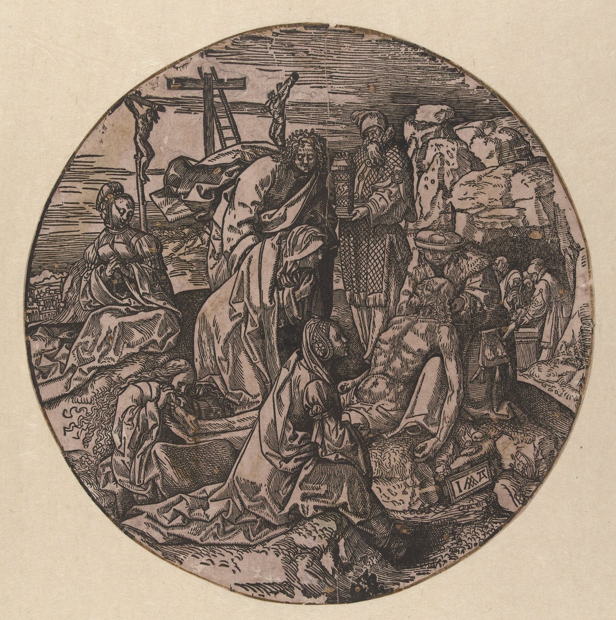 Lamentation et mise au tombeau du Christ - Jacob Cornelisz van Oostsanen