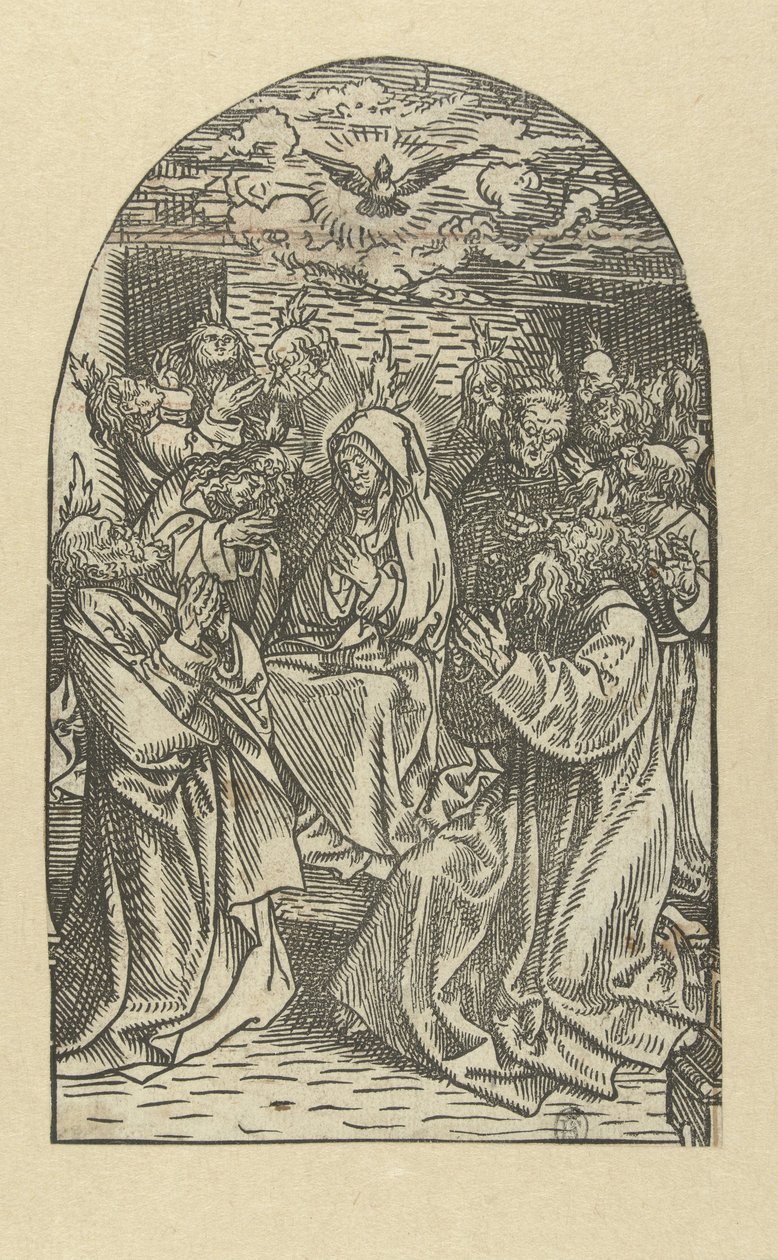 Effusion du Saint-Esprit (La Vie de Marie) - Jacob Cornelisz van Oostsanen