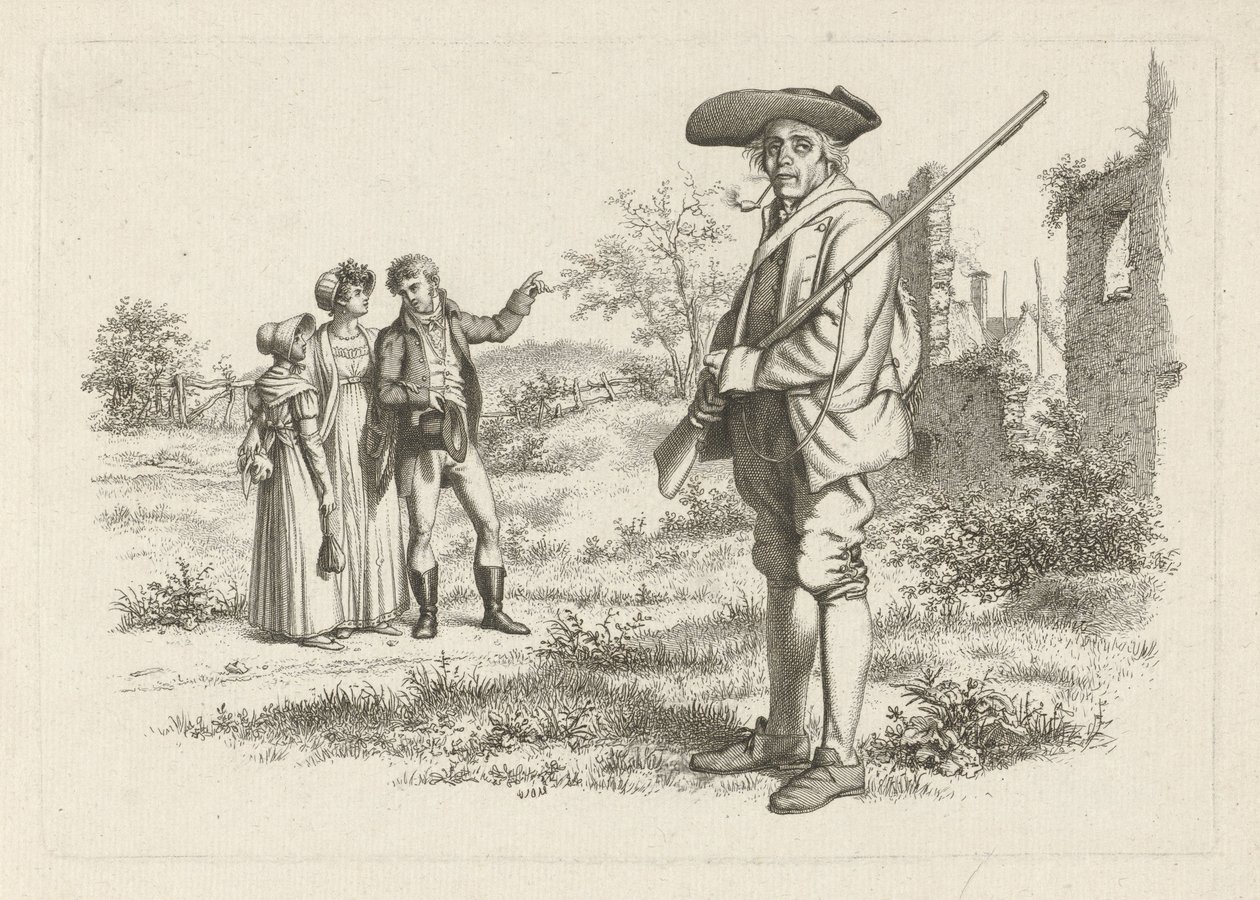 Chasseur et compagnie près d