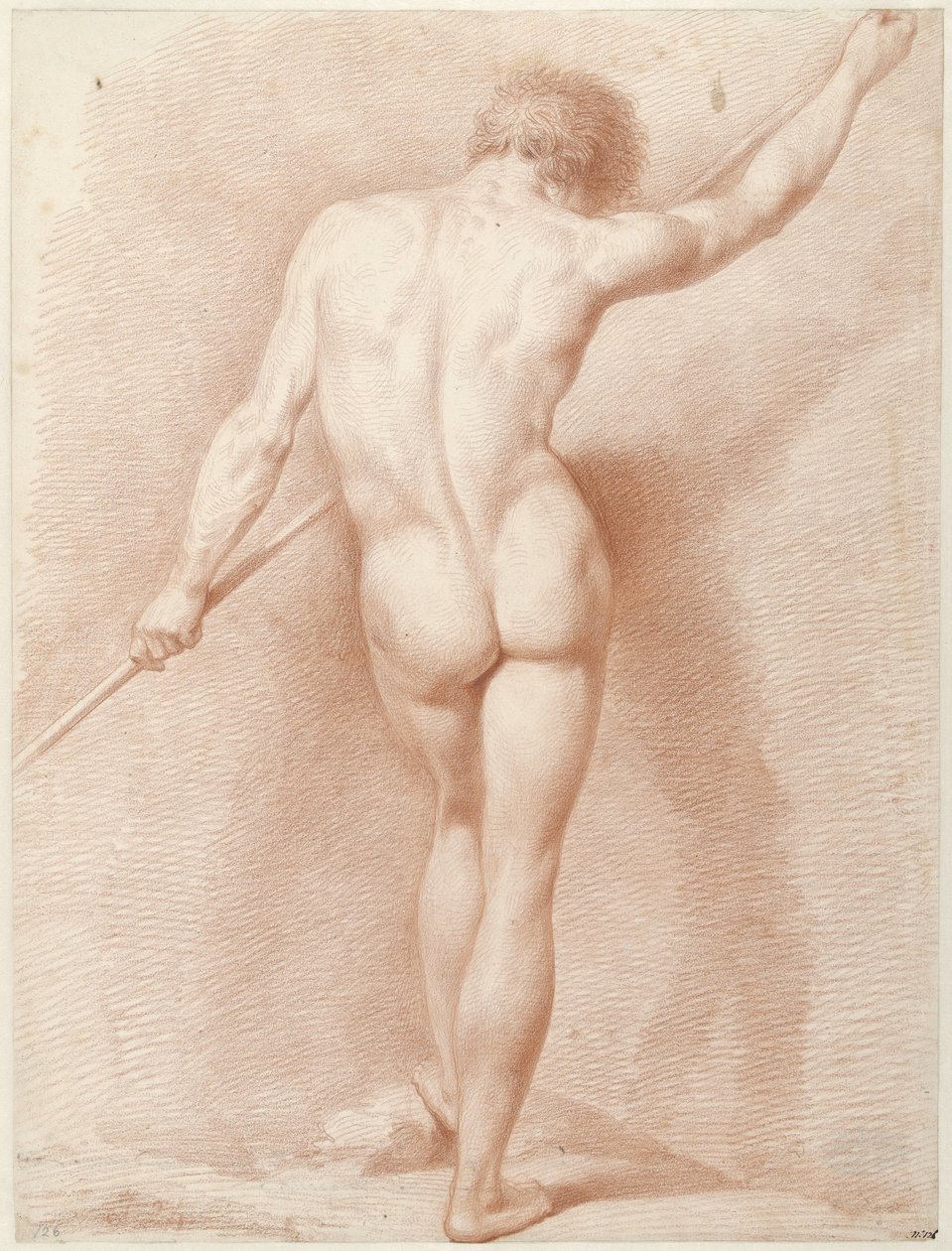 Homme nu debout, vu de dos - Jacob Ernst Marcus