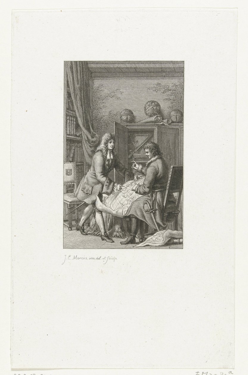 Tsar Pierre le Grand et le maire Nicolaes Witsen étudiant une carte, 1814 - Jacob Ernst Marcus