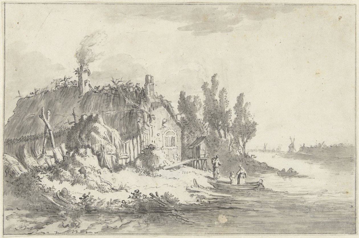 Ferme délabrée au bord d