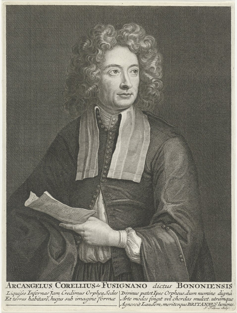 Portrait du compositeur et violoniste Arcangelo Corelli - Jacob Folkema