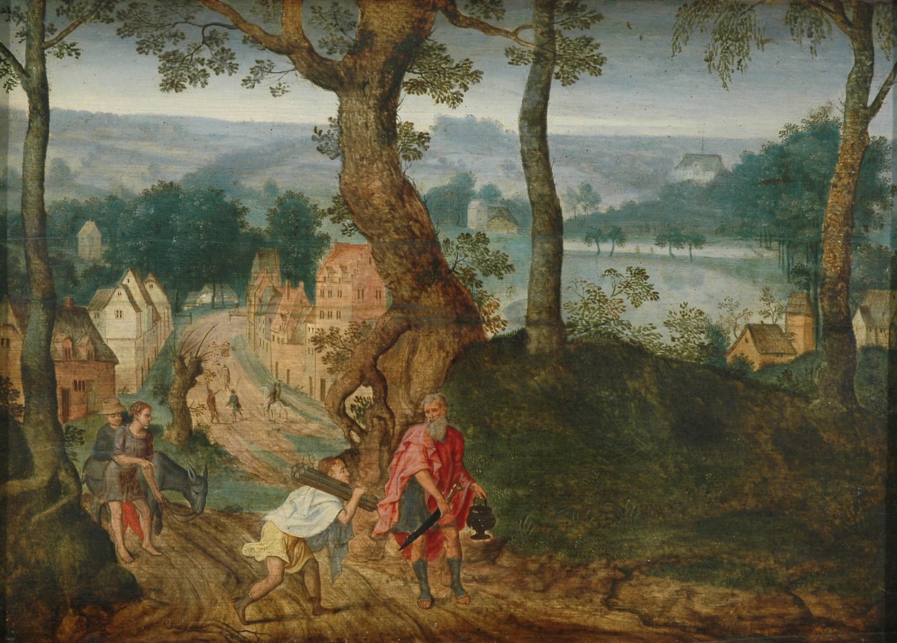 Paysage avec Abraham et Isaac - Jacob Grimmer