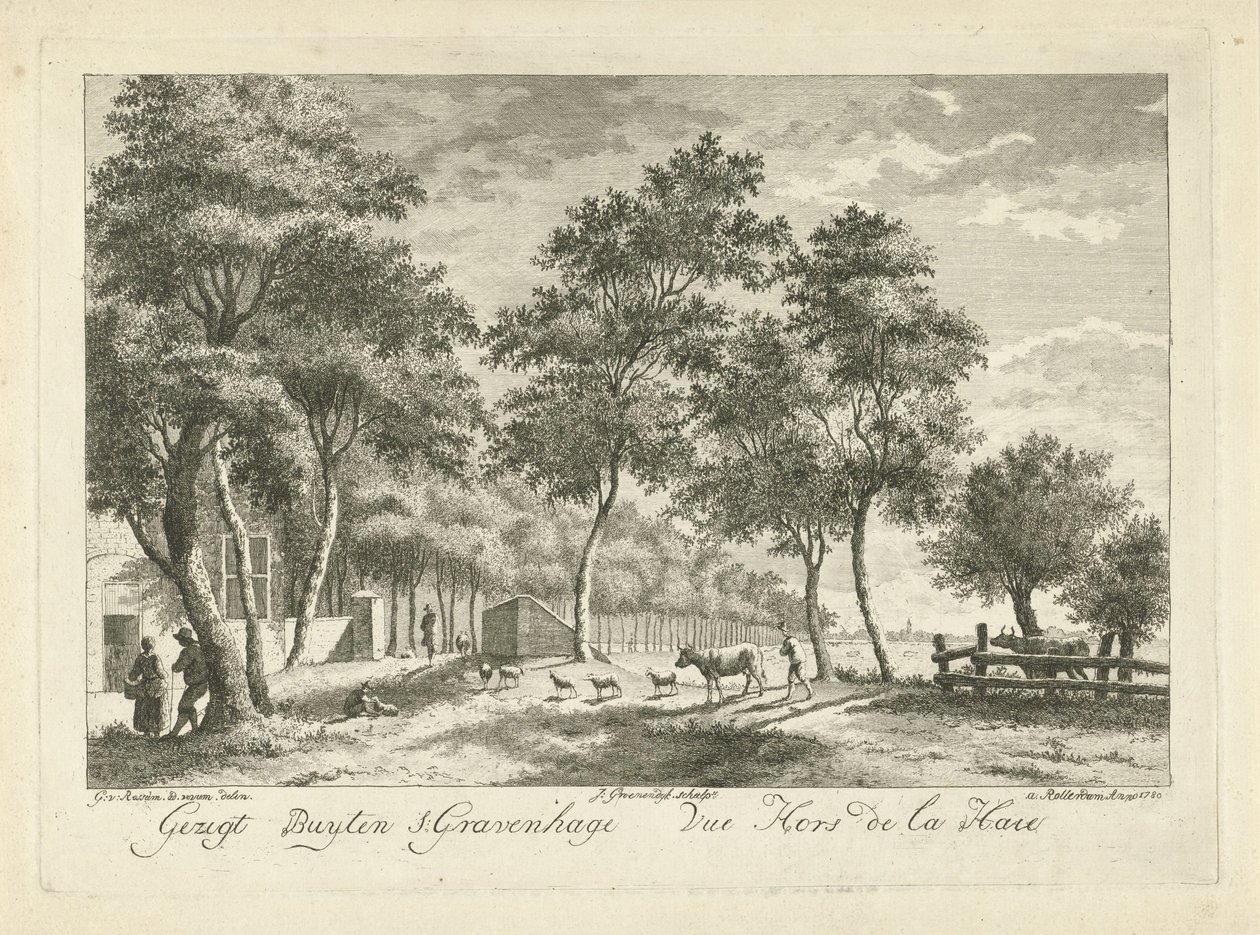 Paysage aux environs de La Haye (Vue hors de La Haye) - Jacob Groenendijk
