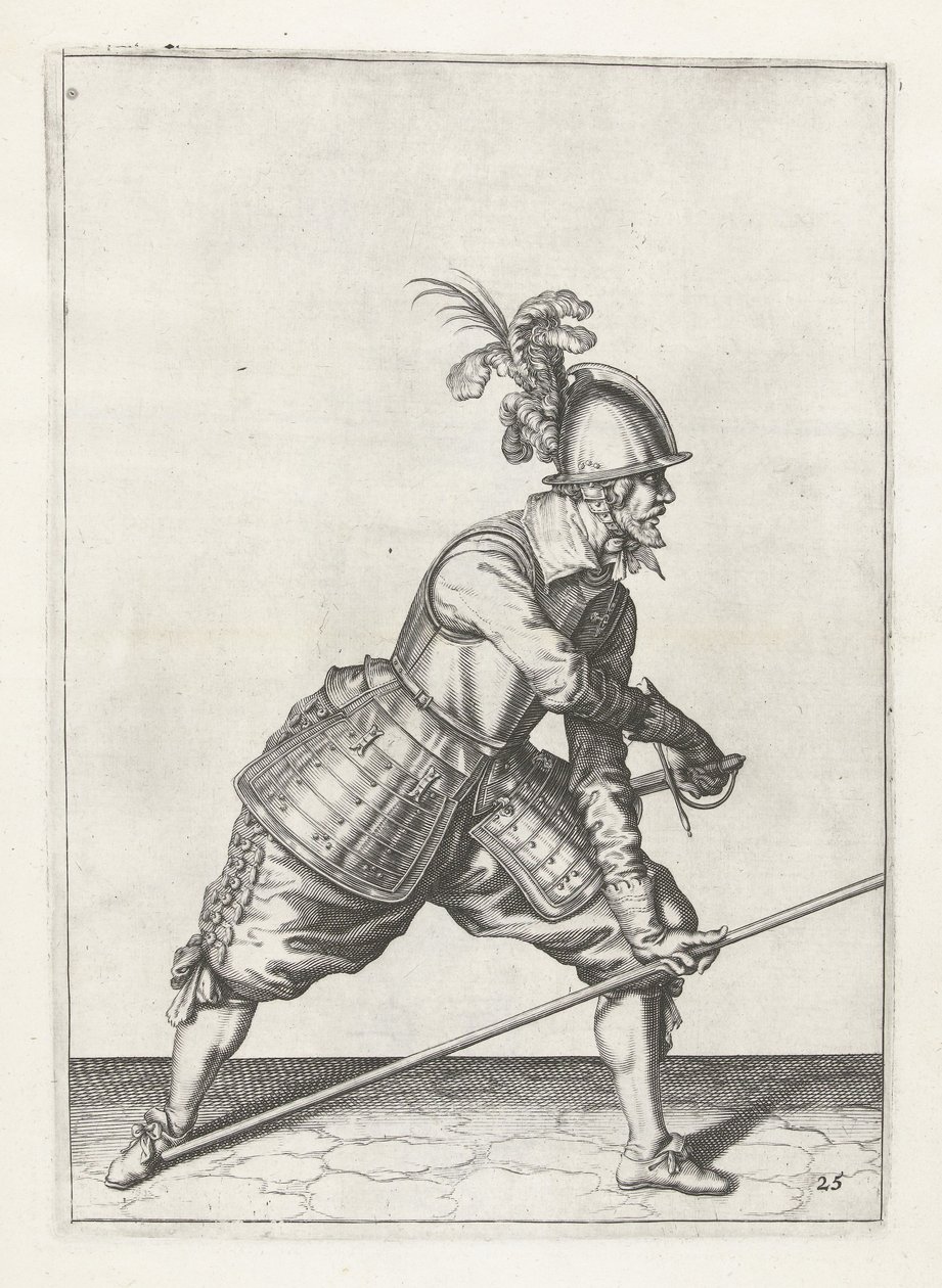 Soldat avec lance dégainant son épée, c.1600 - Jacob II de Gheyn