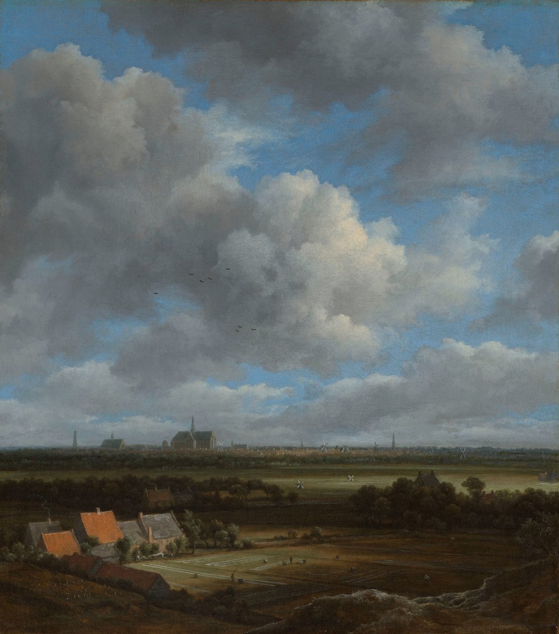 Vue de Haarlem depuis le nord-ouest, avec les champs de blanchiment au premier plan - Jacob van Ruisdael