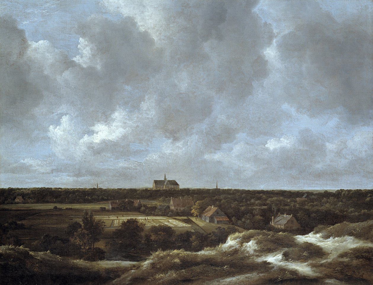 Vue de Haarlem et des champs de blanchiment, vers 1665-70 - Jacob van Ruisdael