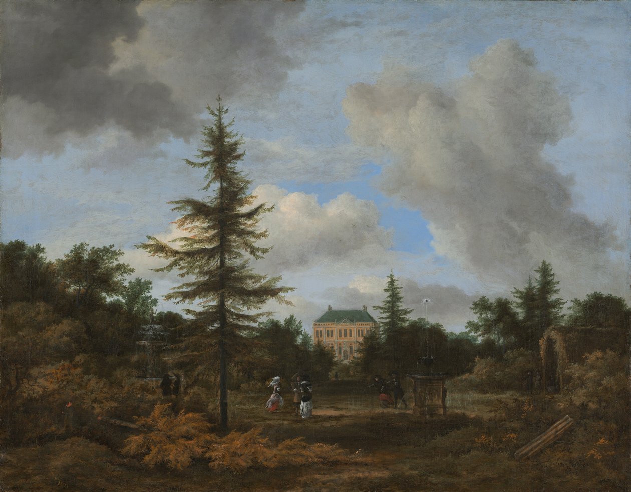 Maison de campagne dans un parc, vers 1675 (huile sur toile) - Jacob Isaaksz. or Isaacksz. van Ruisdael