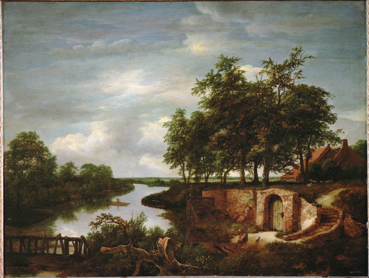 Paysage fluvial et entrée d