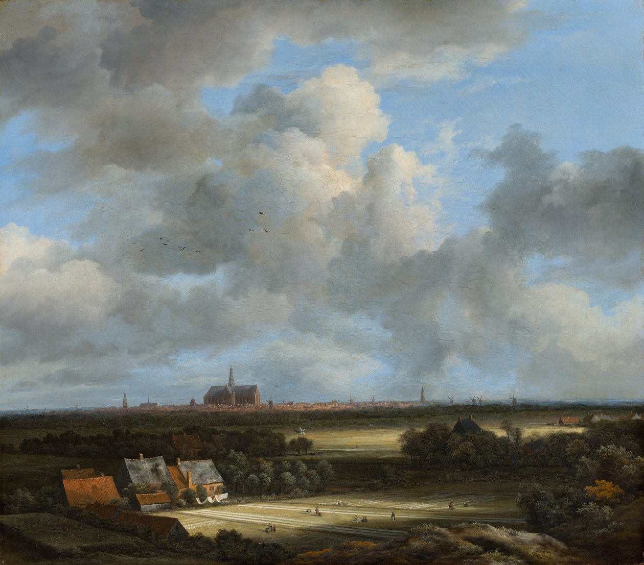 Vue de Haarlem avec des Blanchisseries, c.1670-75 - Jacob van Ruisdael