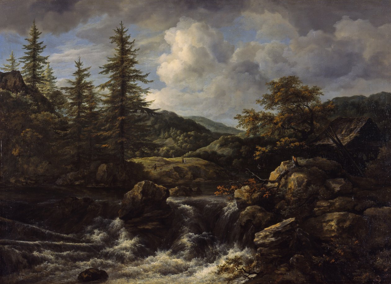 Paysage boisé avec cascade - Jacob van Ruisdael