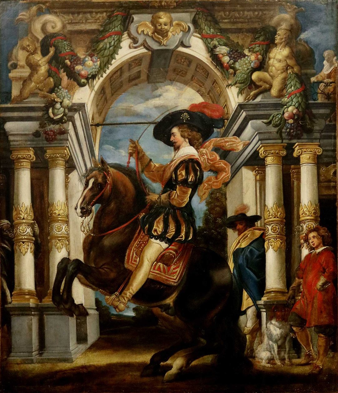 Un cavalier exécutant la levade - Jacob Jordaens