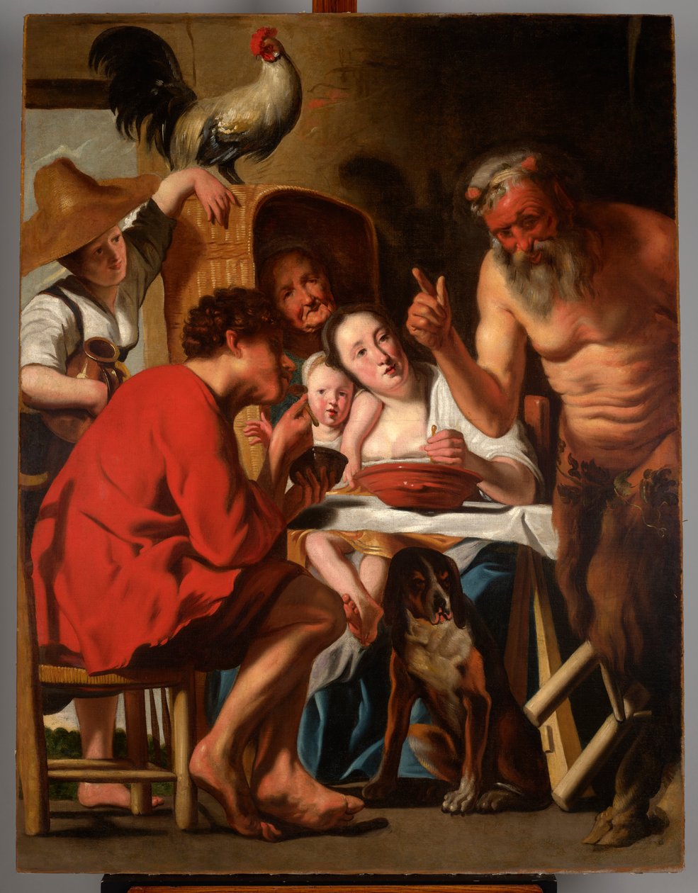 Le satyre en visite chez les paysans - Jacob Jordaens