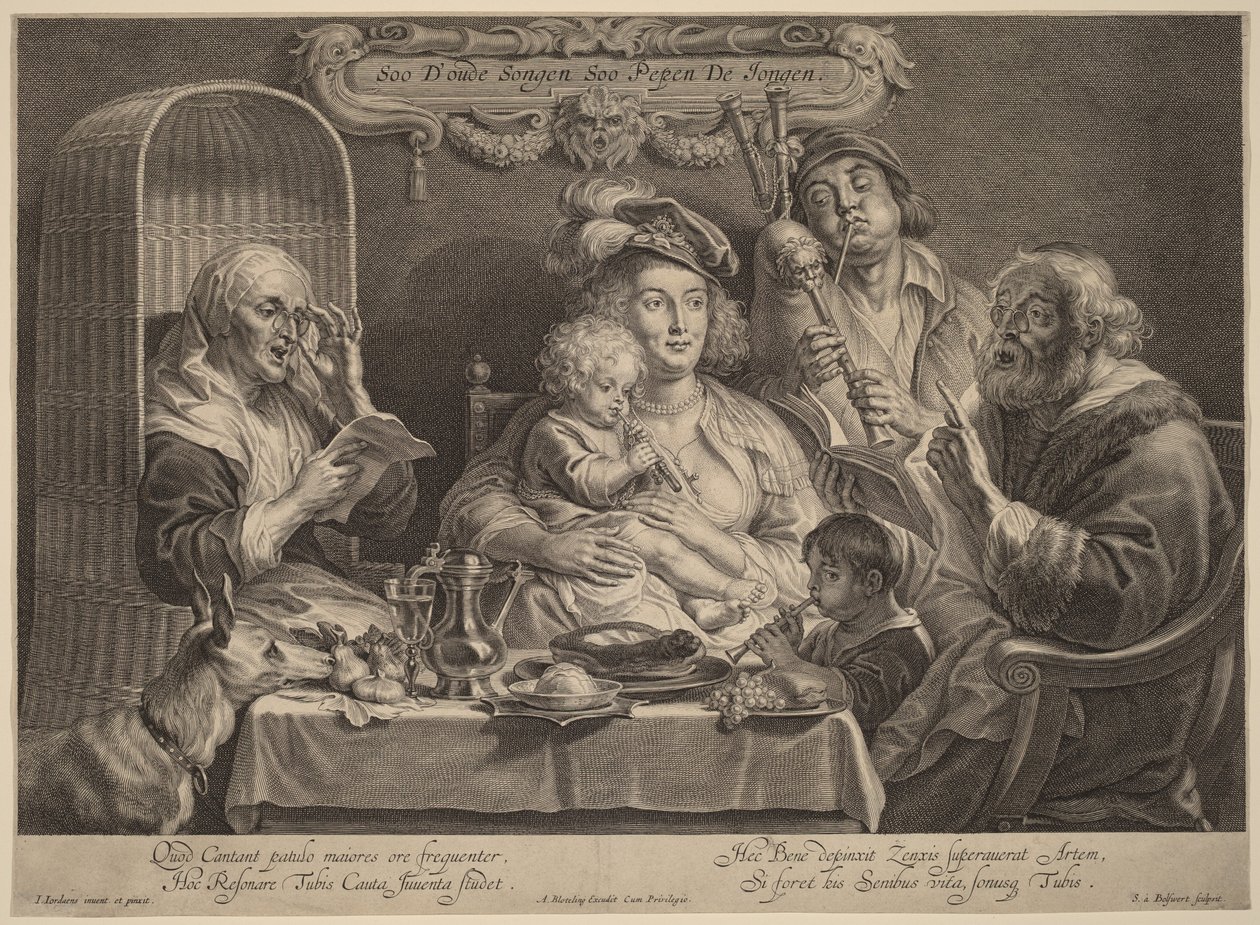 Comme chantent les vieux, ainsi gazouillent les jeunes - Jacob Jordaens