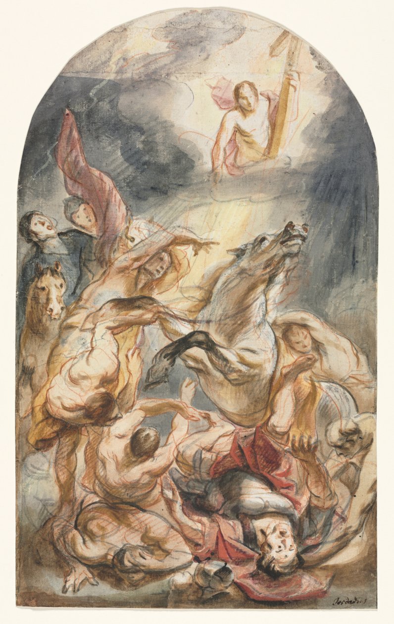 La Conversion de Saul avec le Christ et la Croix, vers 1645-1647 - Jacob Jordaens