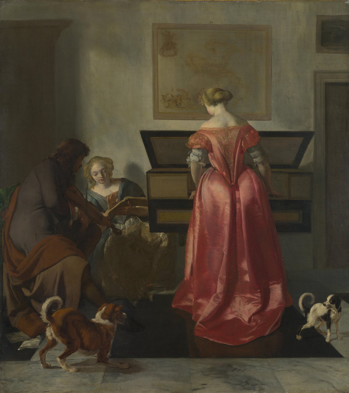 Deux femmes et un homme faisant de la musique, vers 1675 - Jacob Lucasz. Ochtervelt