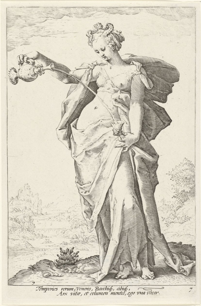 Tempérance (Temperantia) - Jacob Matham (attributed to)