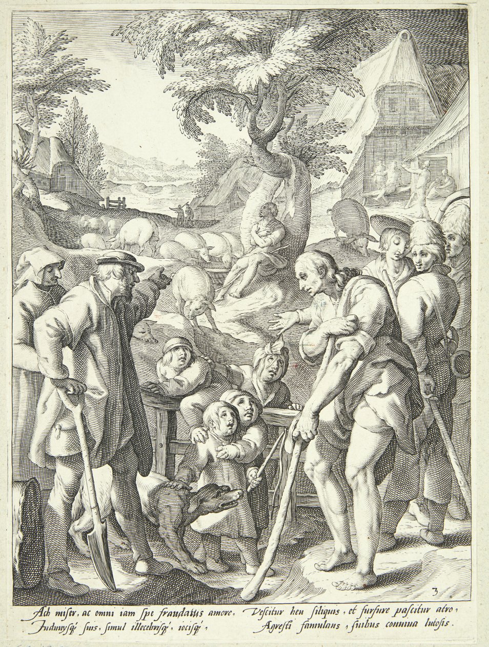 Le fils prodigue devient porcher - Jacob Matham