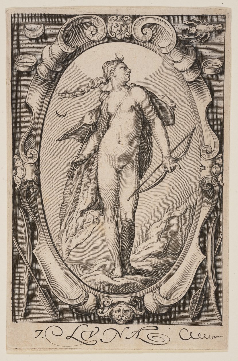 Luna, extrait des Sept Planètes - Jacob Matham