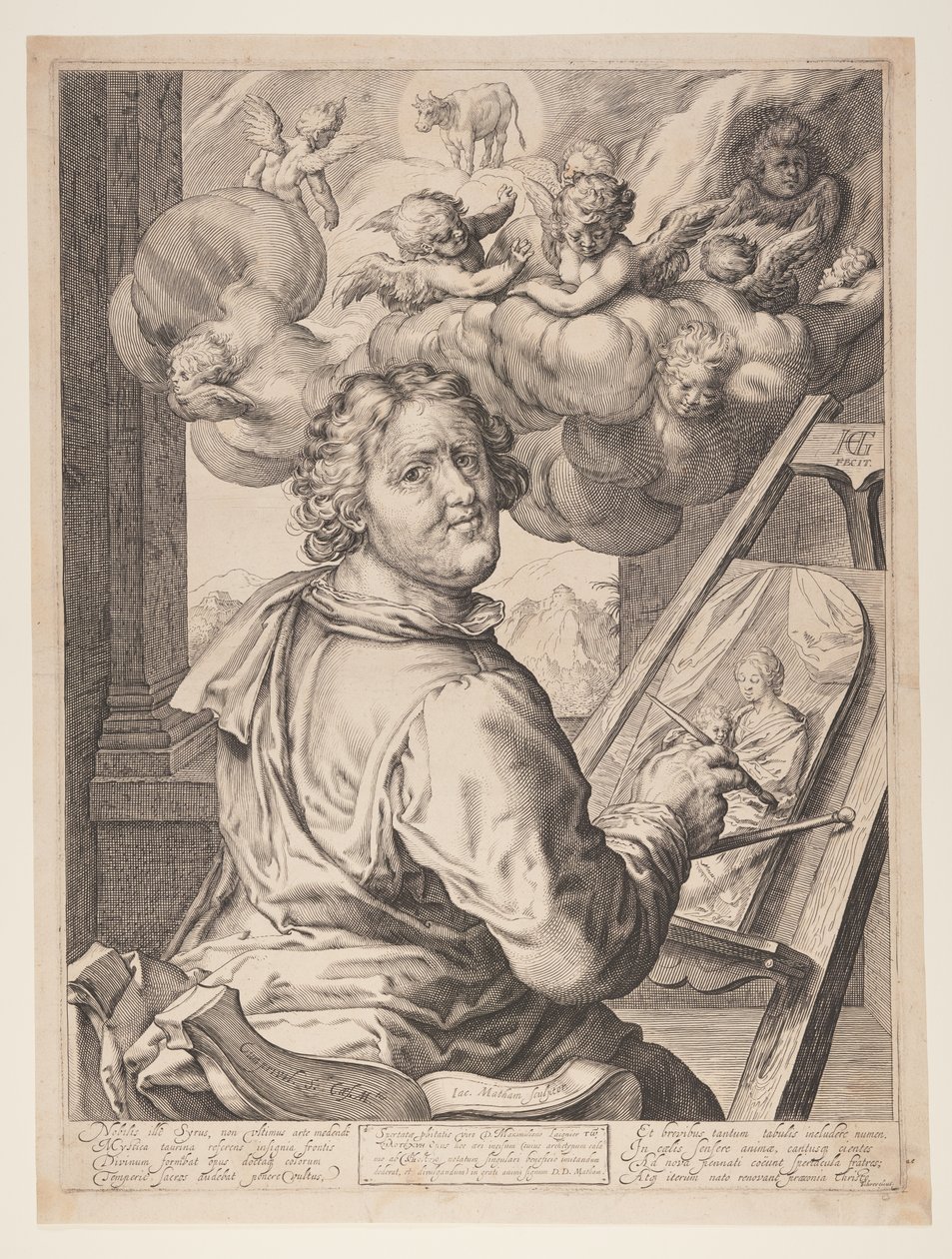 Saint Luc peignant la Vierge - Jacob Matham
