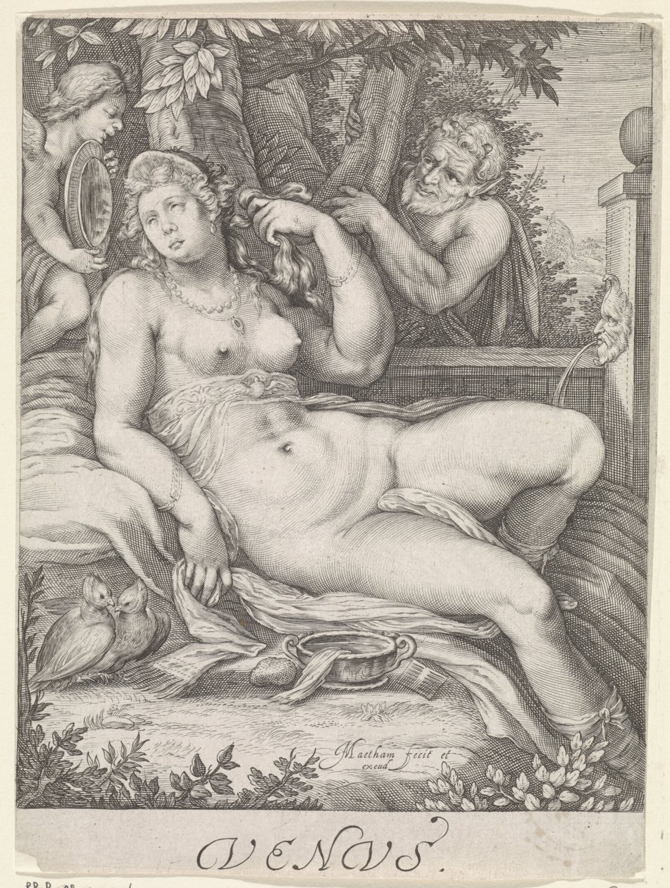 Vénus espionnée par un satyre (Vénus) - Jacob Matham