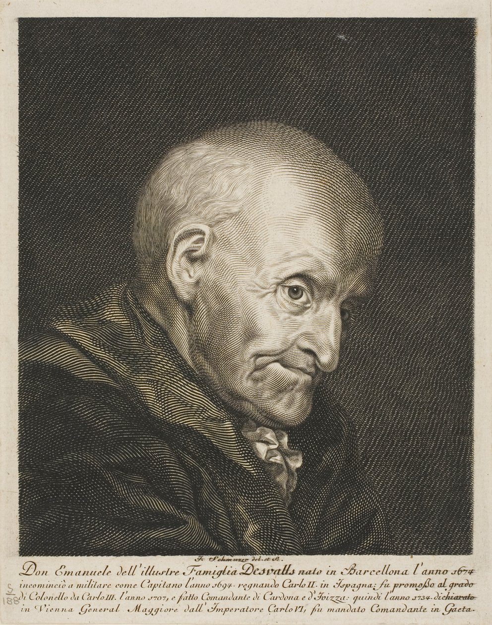 Portrait de Don Emanuel Desvalls - Jacob Matthias Schmutzer