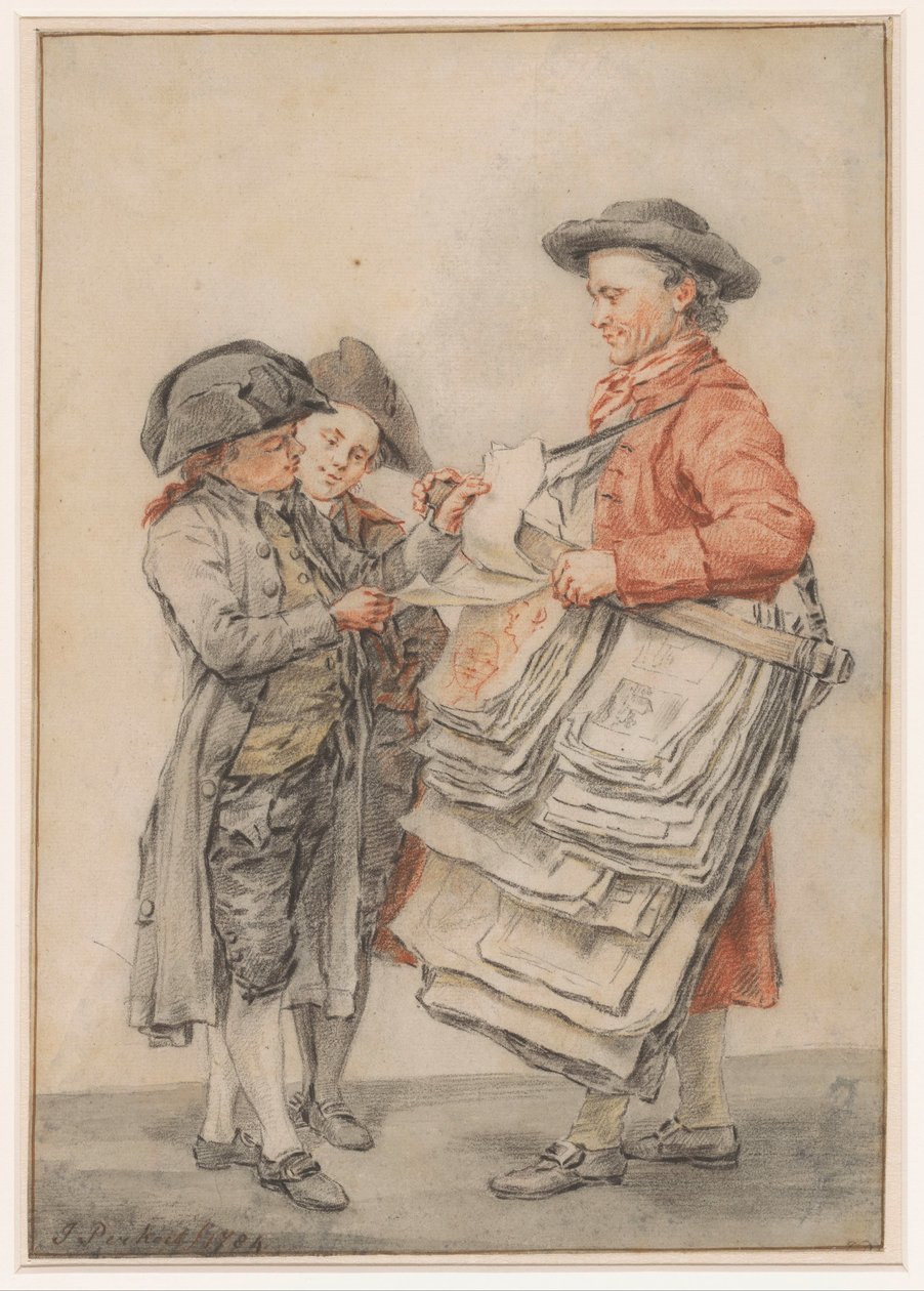 Le vendeur de gravures - Jacob Perkois (signed by artist)