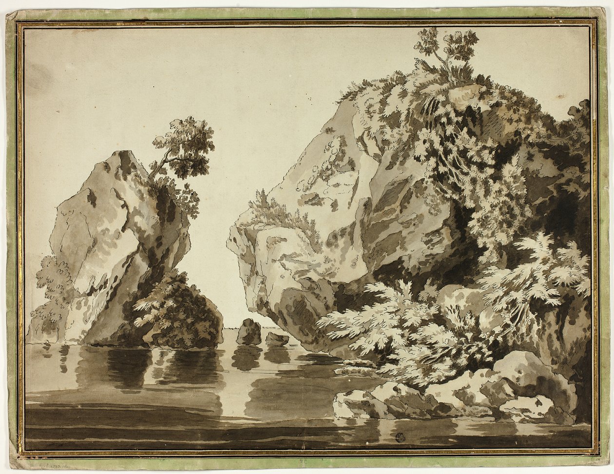 Roches et eau - Jacob Philipp Hackert