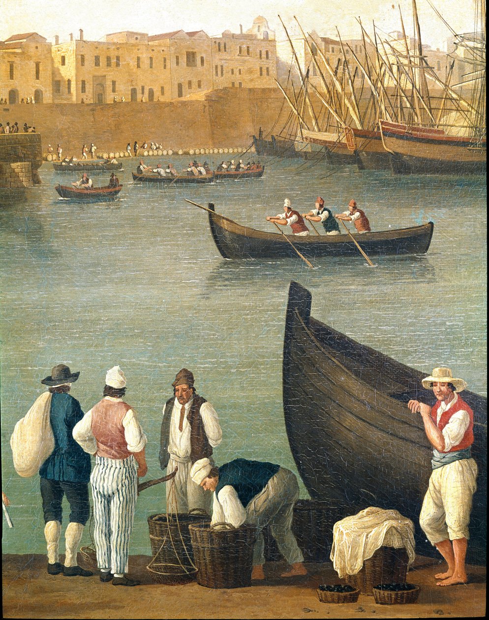 Pêcheurs de moules de Monopoli, Pouilles, Italie - Jacob Philippe Hackert