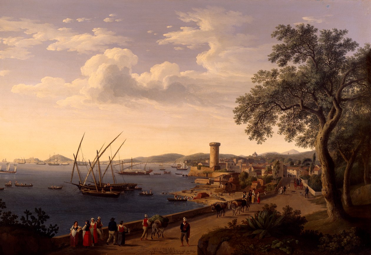Le Port de Gaeta, le Quai et la Forteresse - Jacob Philippe Hackert