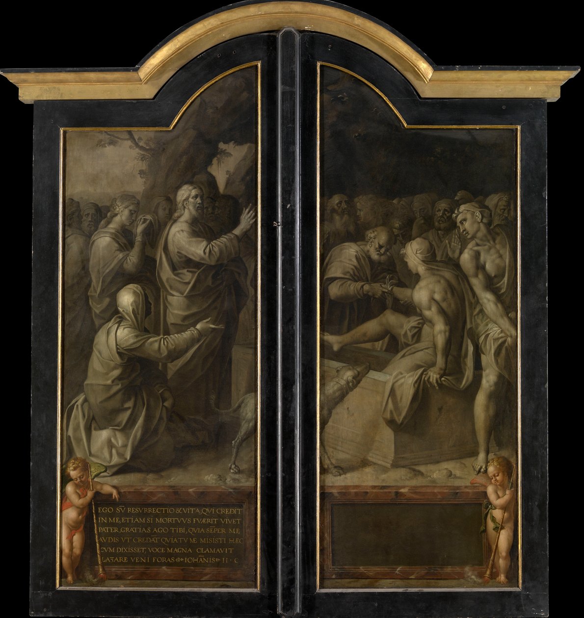 La résurrection de Lazare (panneaux extérieurs fermés) - Jacob de Backer