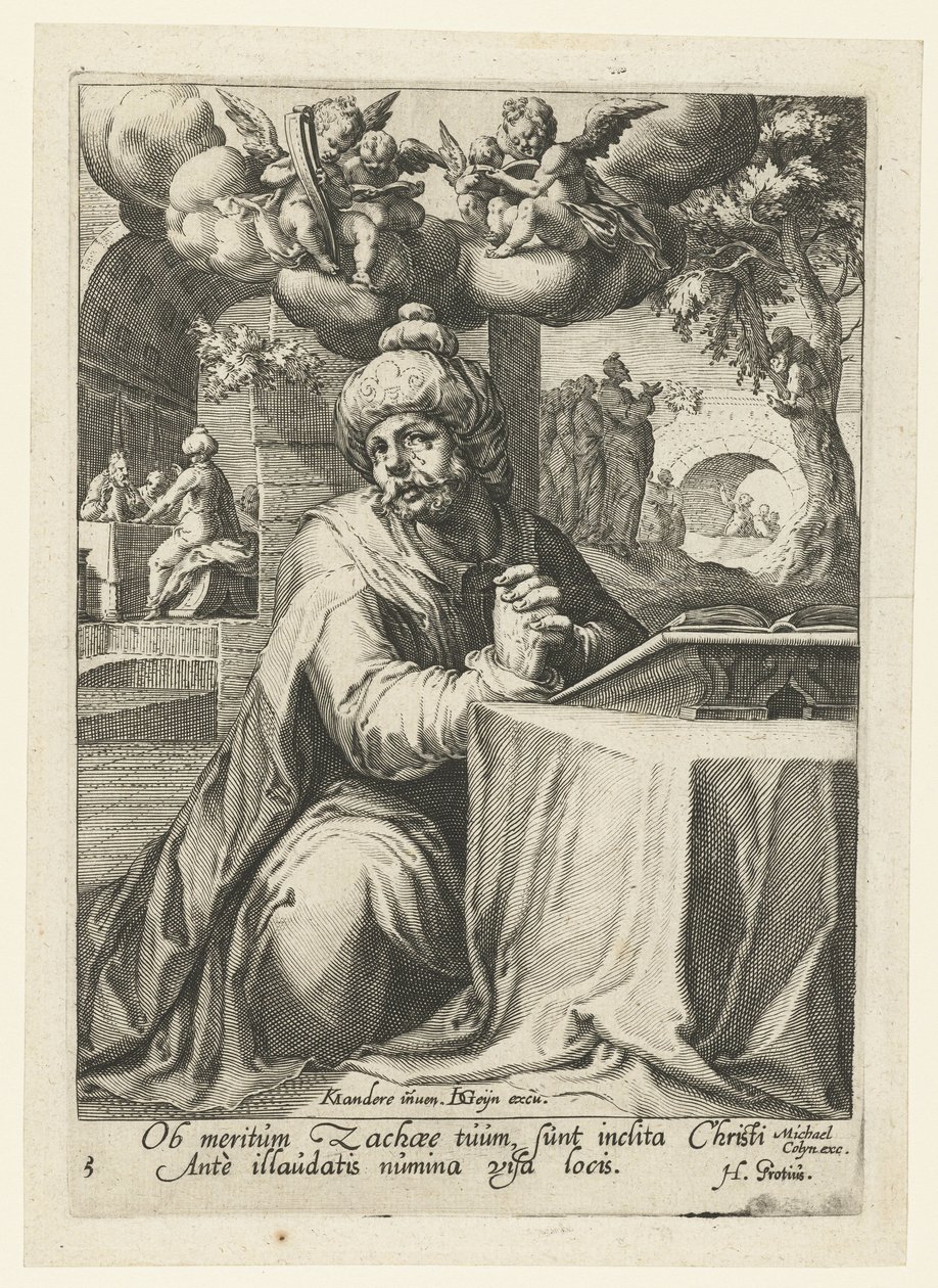 Zachée comme pécheur repentant - Jacob de Gheyn (II) (workshop of)