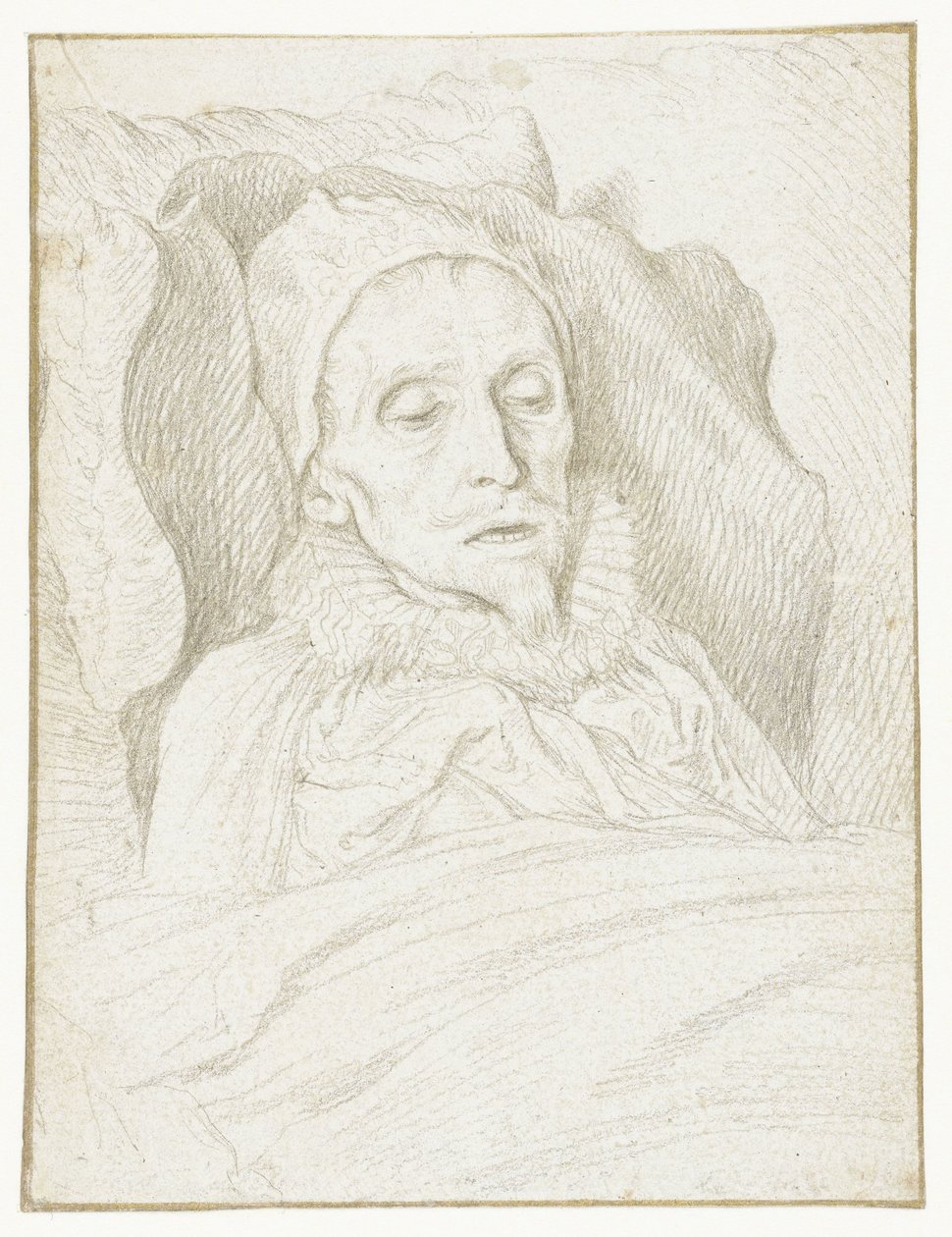 Portrait du Prince Maurice sur son lit de mort - Jacob de Gheyn (II)